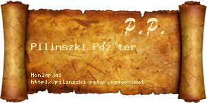 Pilinszki Péter névjegykártya