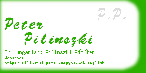 peter pilinszki business card